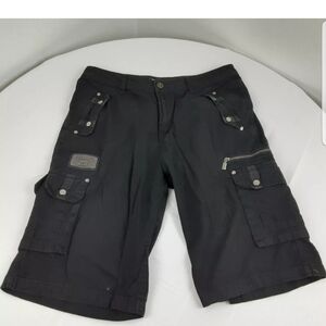 Bare Fox Shorts Adult 36 Black Skateboarding Punk Street Hip Hop Cargo Zipper